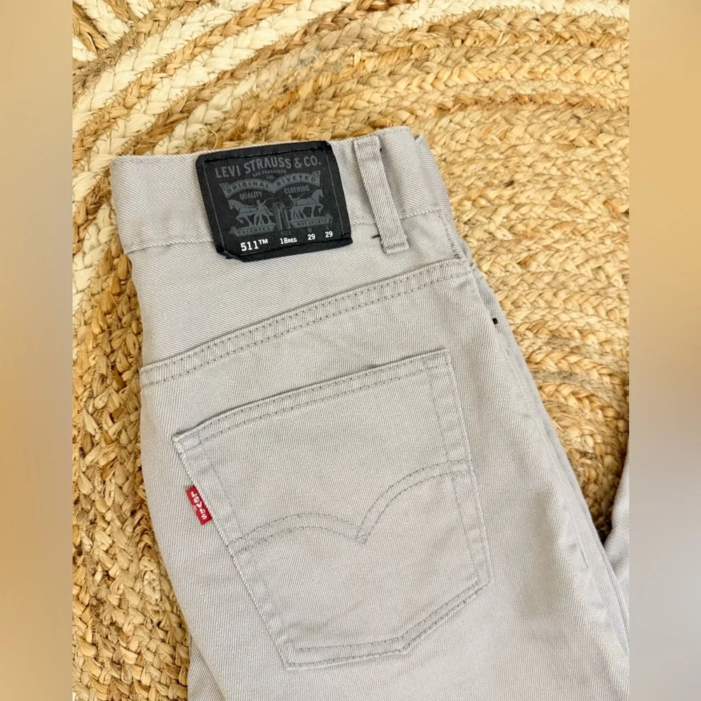 🌾 Levi's 511 Slim Gray Straight Jeans Classic Comfort LIKE NEW‎